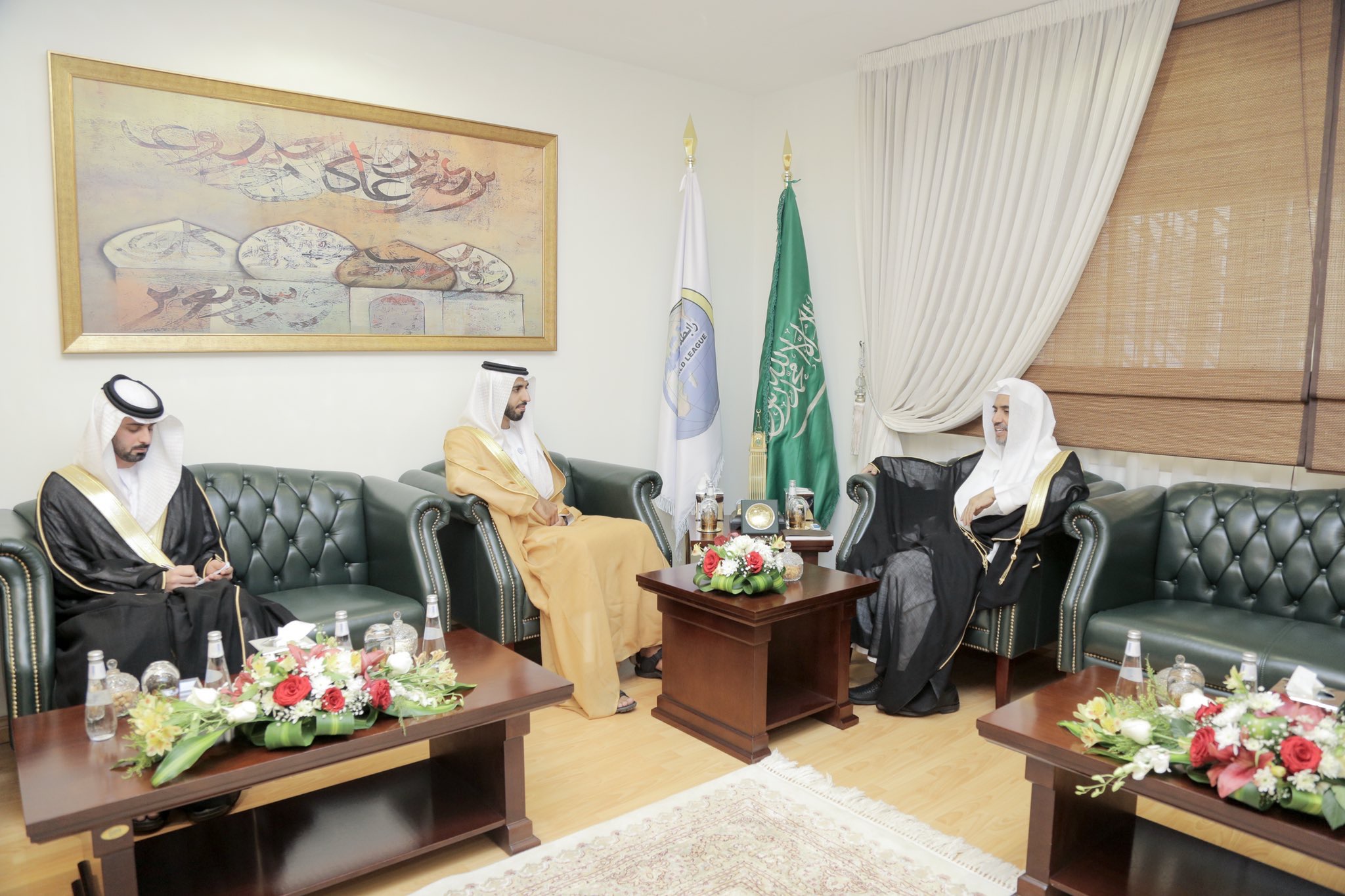 HE the MWL’s Secretary General Dr. Mohammad Alissa met at his office this morning the UAE Ambassador HE Shakhboot bin Nahyan Al-Nahyan. They discussed issues of common interest.