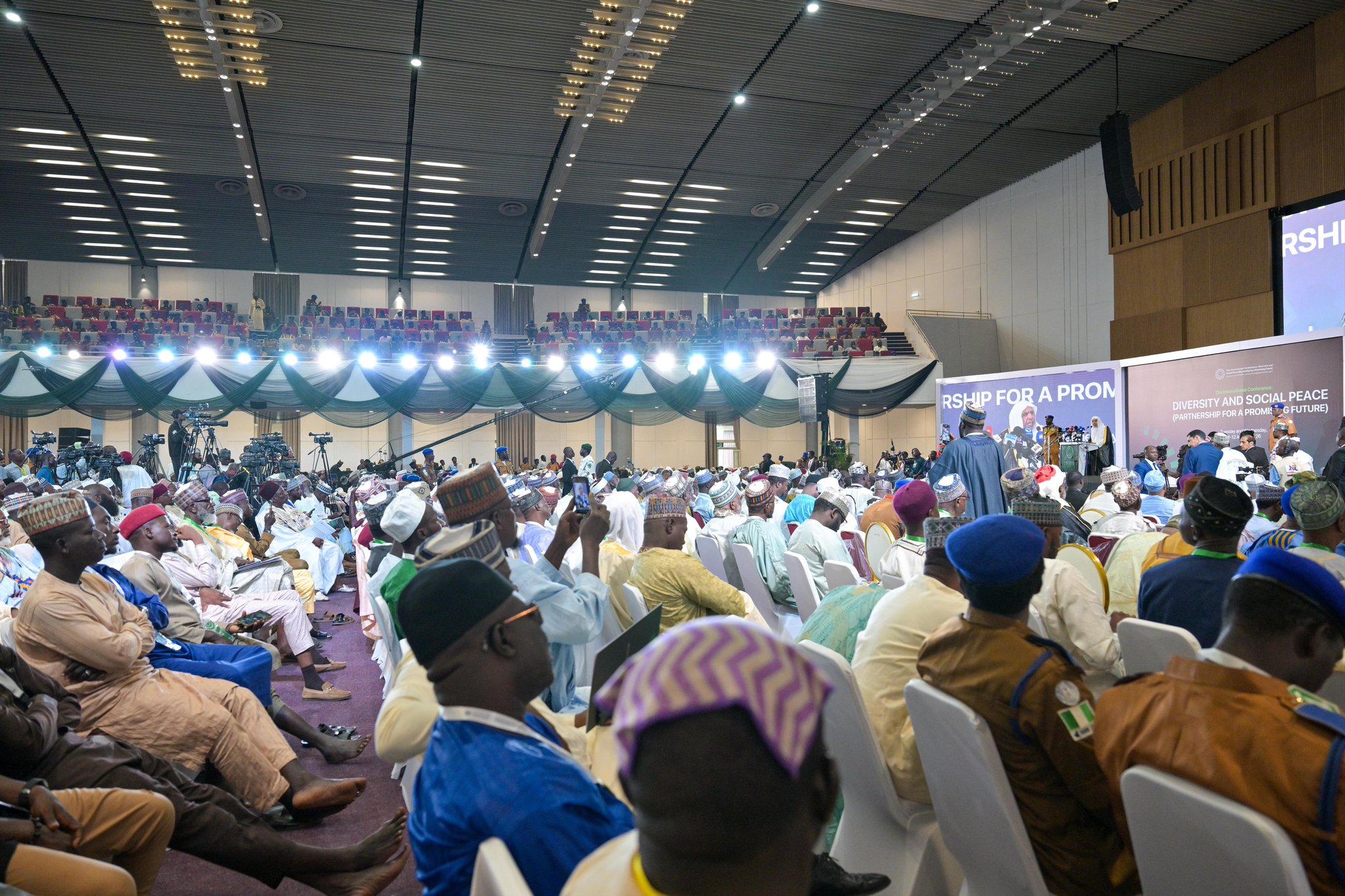Photos from the international conference held in Abuja, the capital of Nigeria, under the patronage of H.E. the President, and with the participation of H.E. Sheikh Dr. Mohammed Al-Issa, regarding the MWL’s initiative on “Social Peace in West Africa”