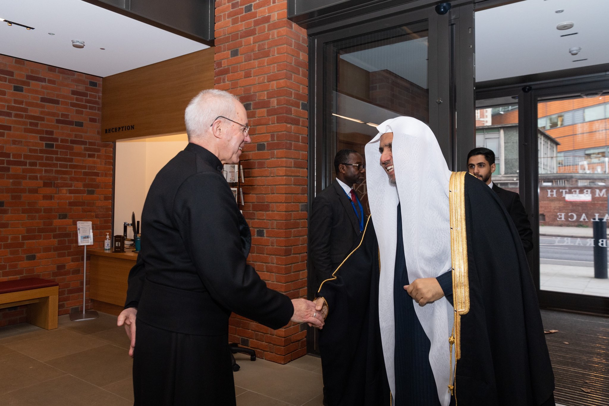 L'archevêque de Cantbury Justin Welby, reçoit pour déjeuner au Lambeth Palace (Londres) Mohammad Alissa