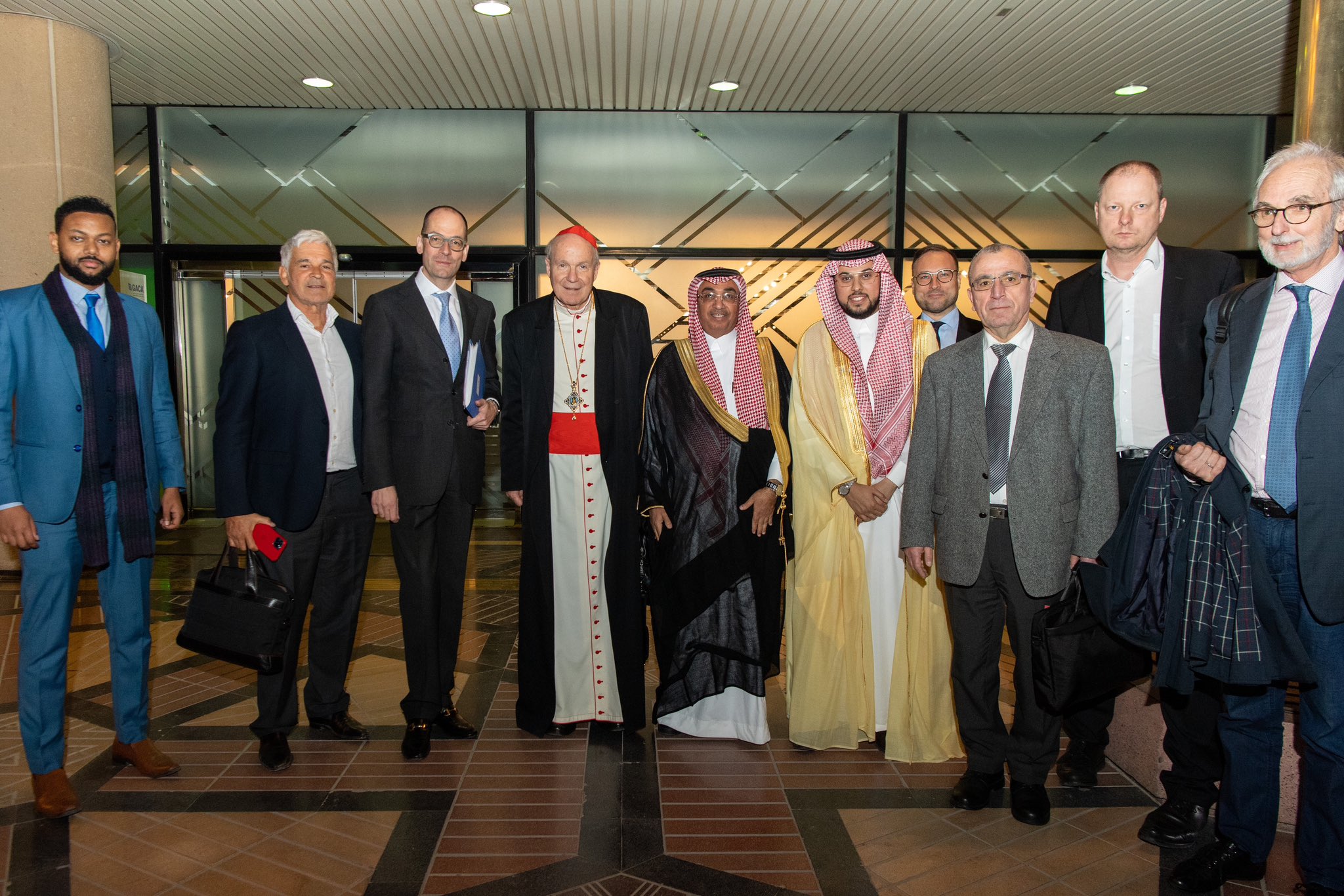 HE Cardinal Dr.Schönborn, Archbishop of Vienna, & the accompanying delegation arrive in Riyadh