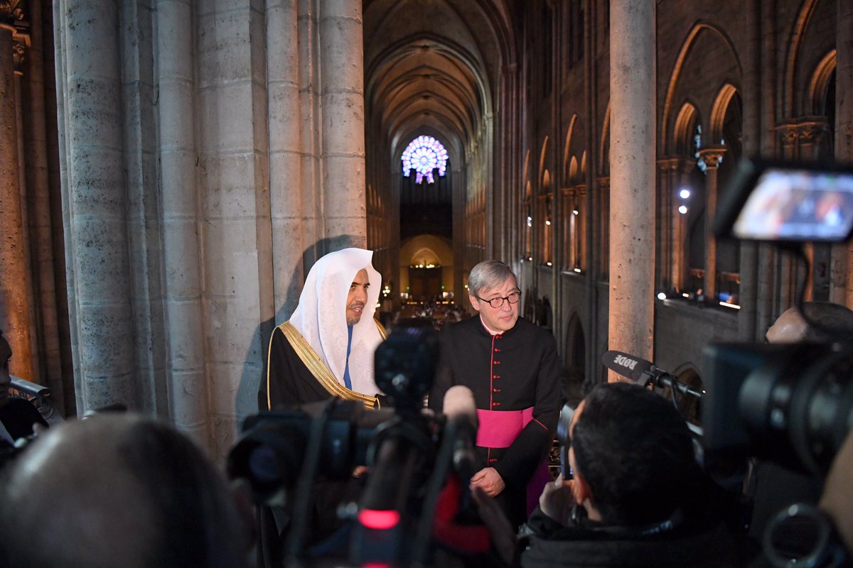 The largest and most famous European cathedral in Paris, “Notre Dame”, hosts today HE the MWL’s SG