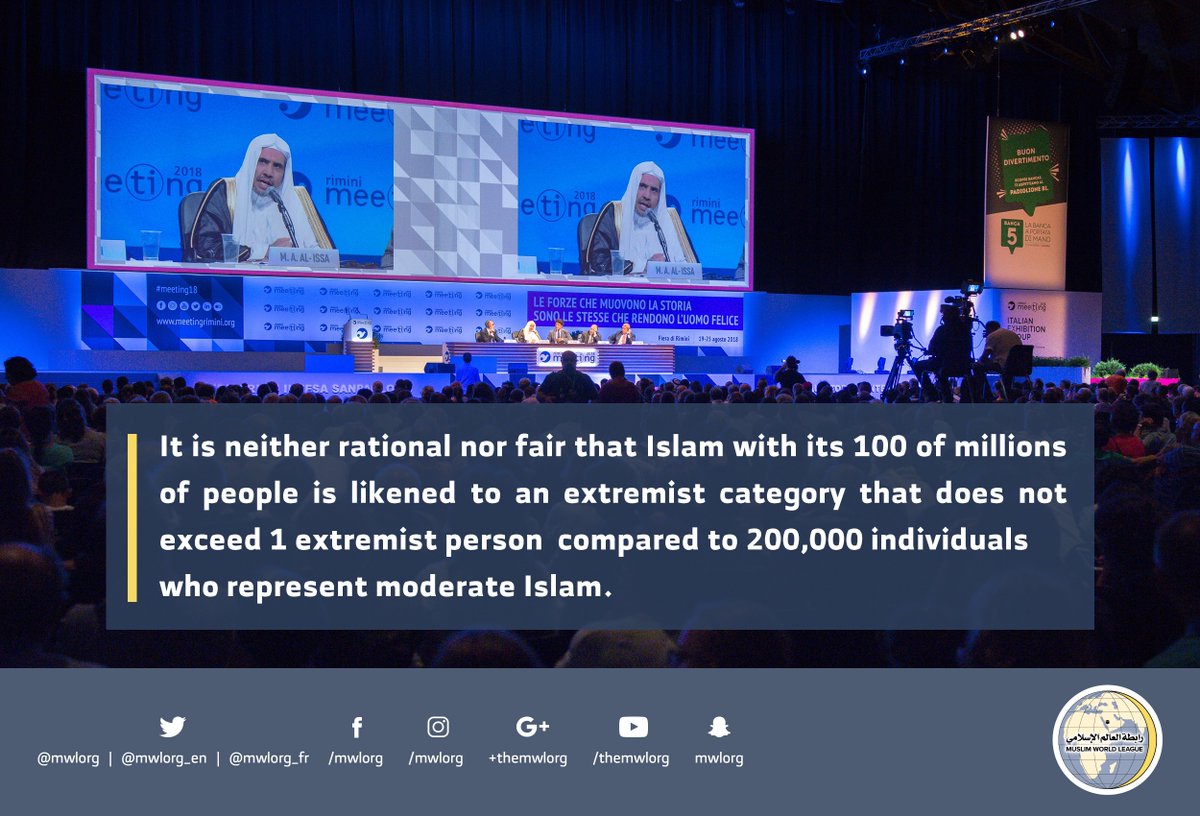 Dr. Alissa speaking about the Muslim World thru recommendation by the organizers of the largest world gathering in Rimini Italy