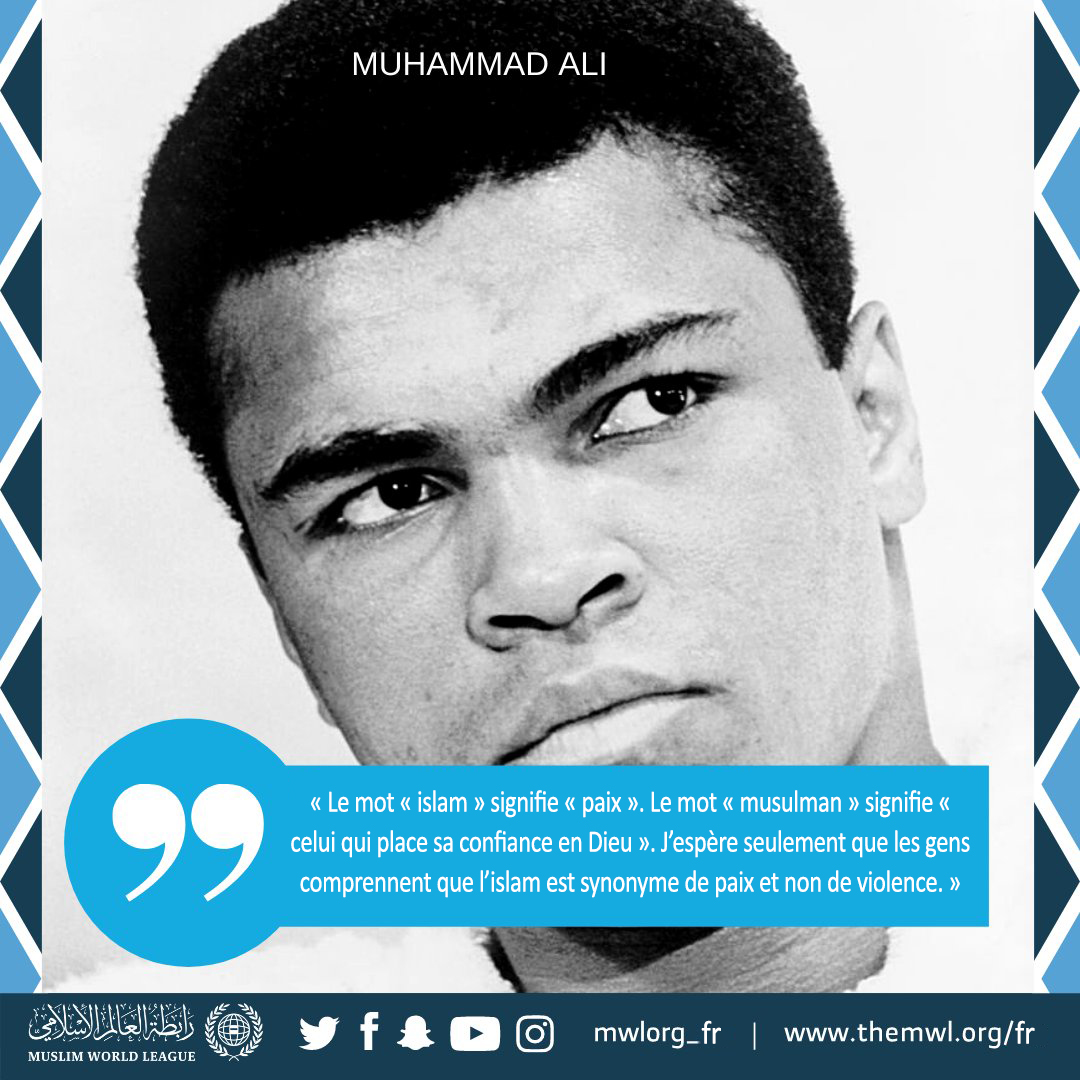 Après sa conversion à l’islam , le légendaire boxeur Muhammad Ali s’est efforcé de diffuser les valeurs fondamentales de sa religion.