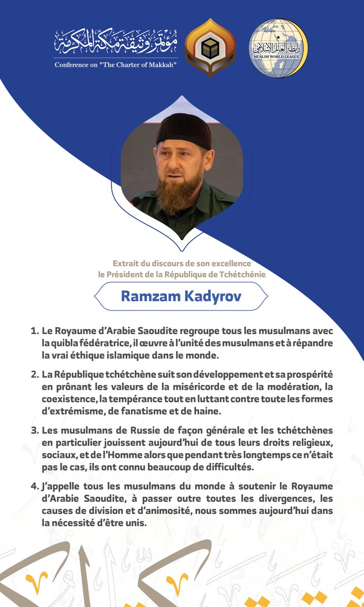 Ramzan Kadyrov parlant devant