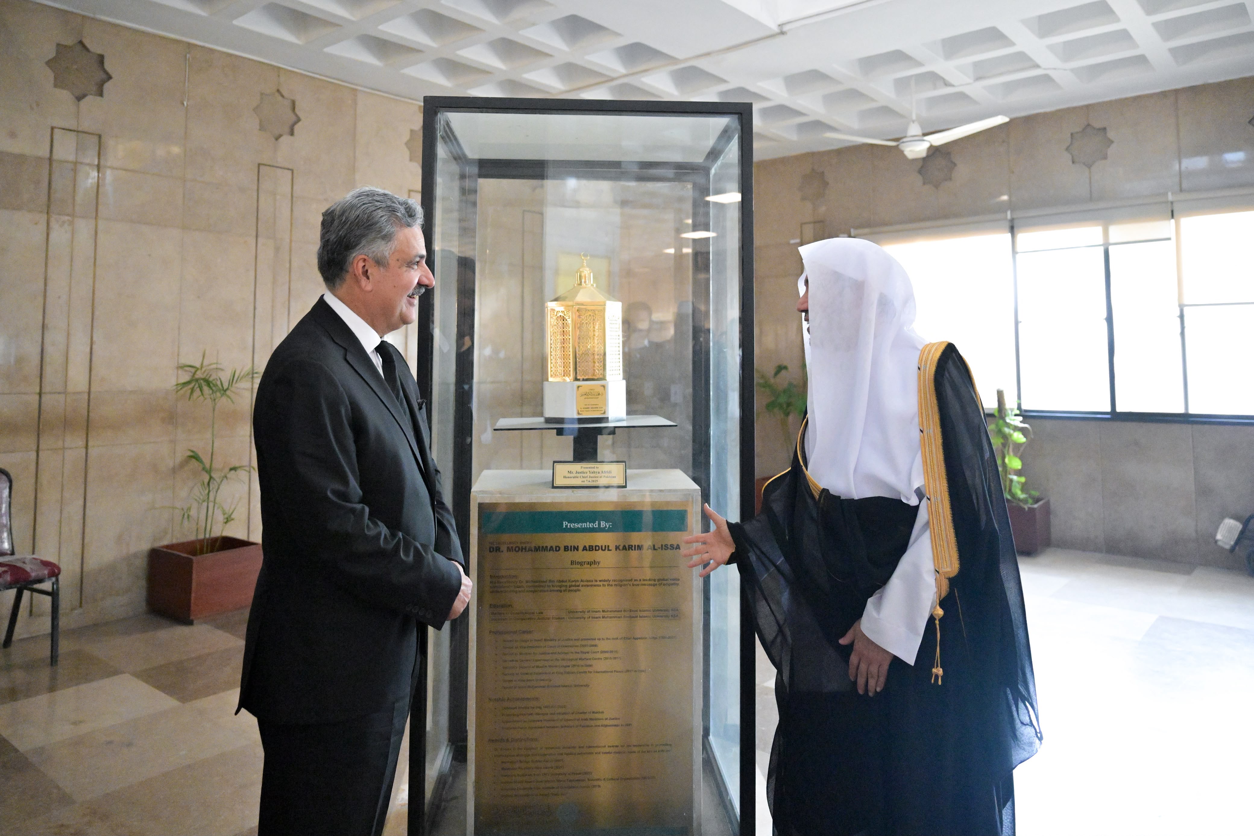 Chairman of the Senate and Chief Justice of Pakistan Receive the Secretary-General of the Muslim World League