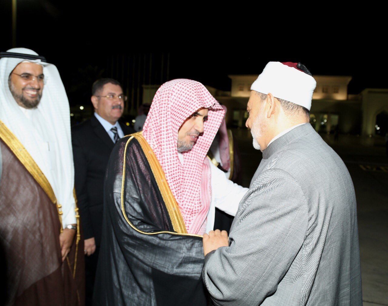 H.E the MWL's S.G. received His Eminence the Dean of Al-Azhar, Prof. Dr. Sheikh Ahmad Tayeb at Jeddah International Airport