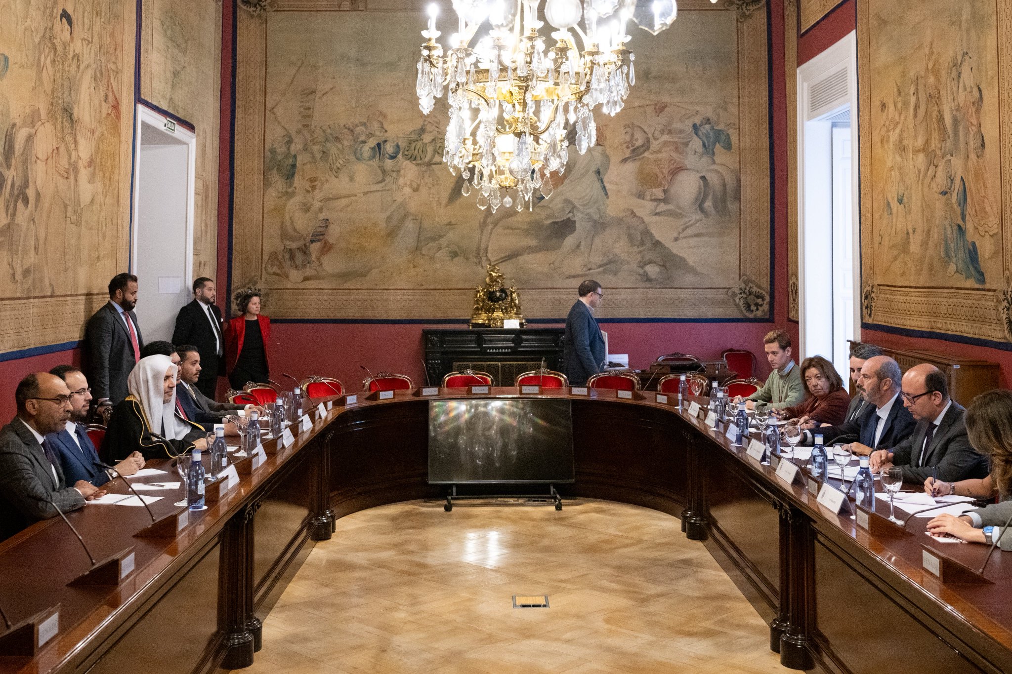 H.E. Sheikh Dr. Mohammed Alissa, met with H.E. Mr. Pedro Rollán, the President of the Senate of Spain