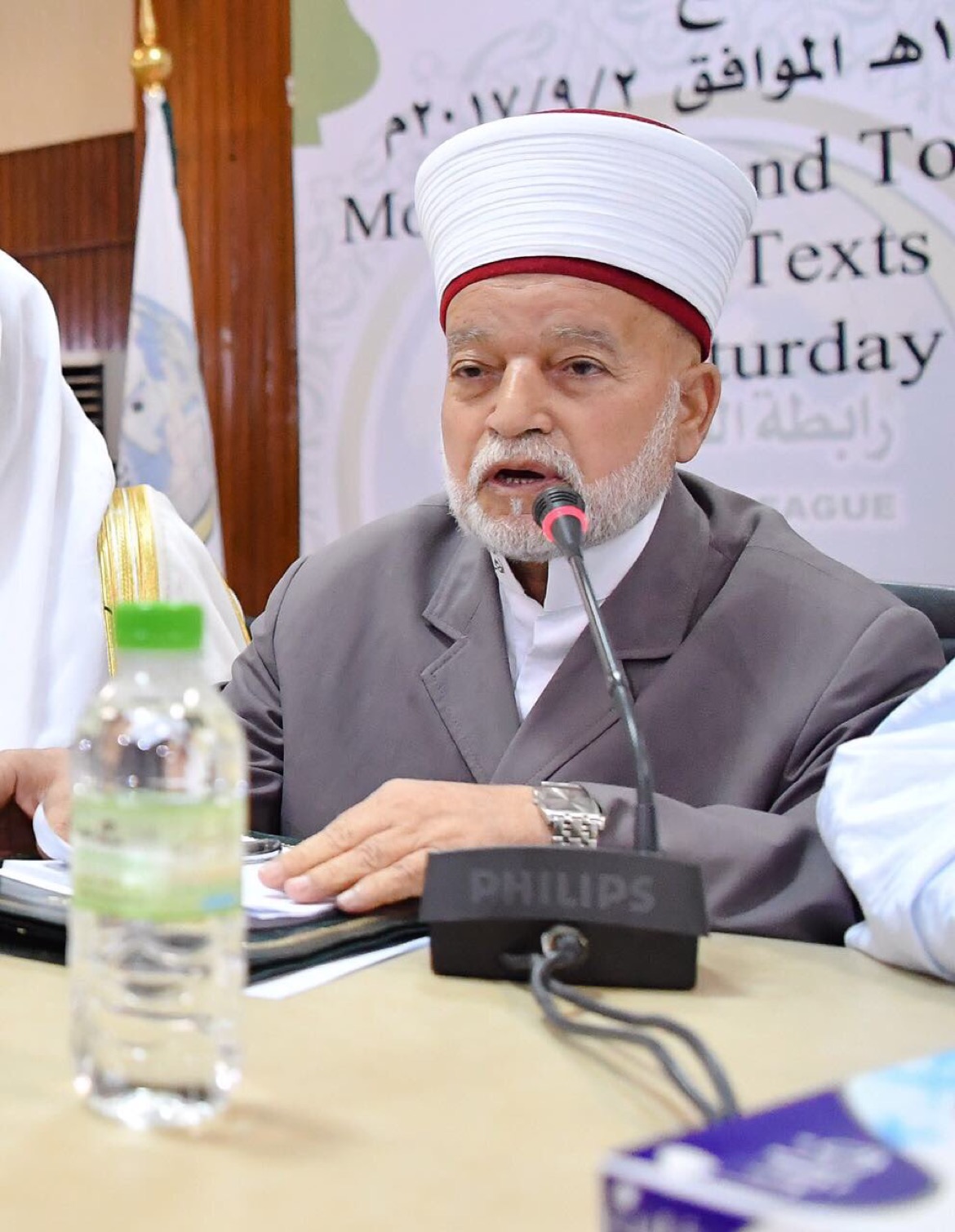 AlQuds and Palestinian Mufti Sheikh Mohammad Ahmad Hussein addressing the Rabita's MWL Forum at Mina opening session ceremony