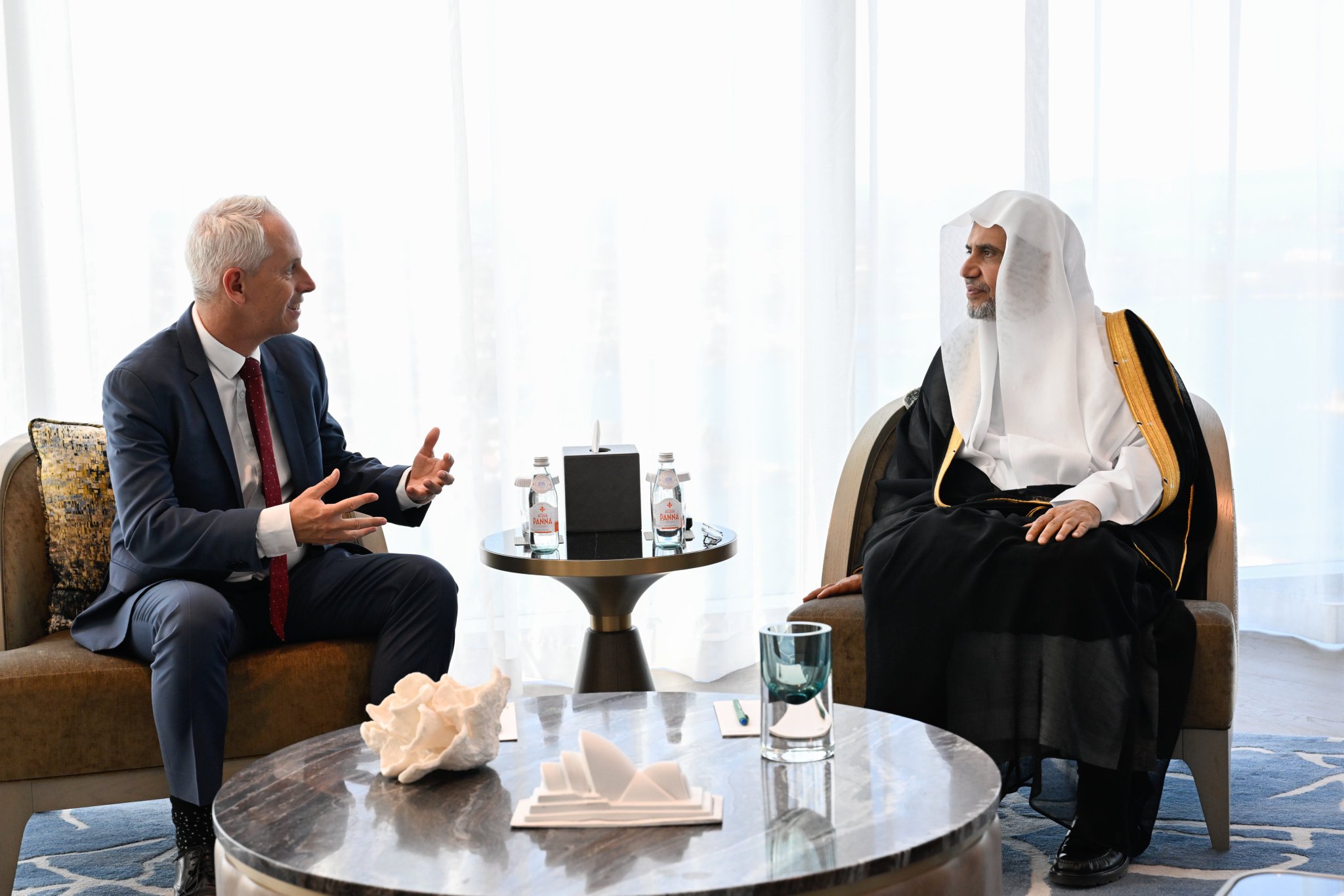 H.E. Sheikh Dr. Mohammed Al-Issa, Secretary-General of the Muslim World League, received H.E. Mr. Andrew Giles, Federal Minister for Skills and Training