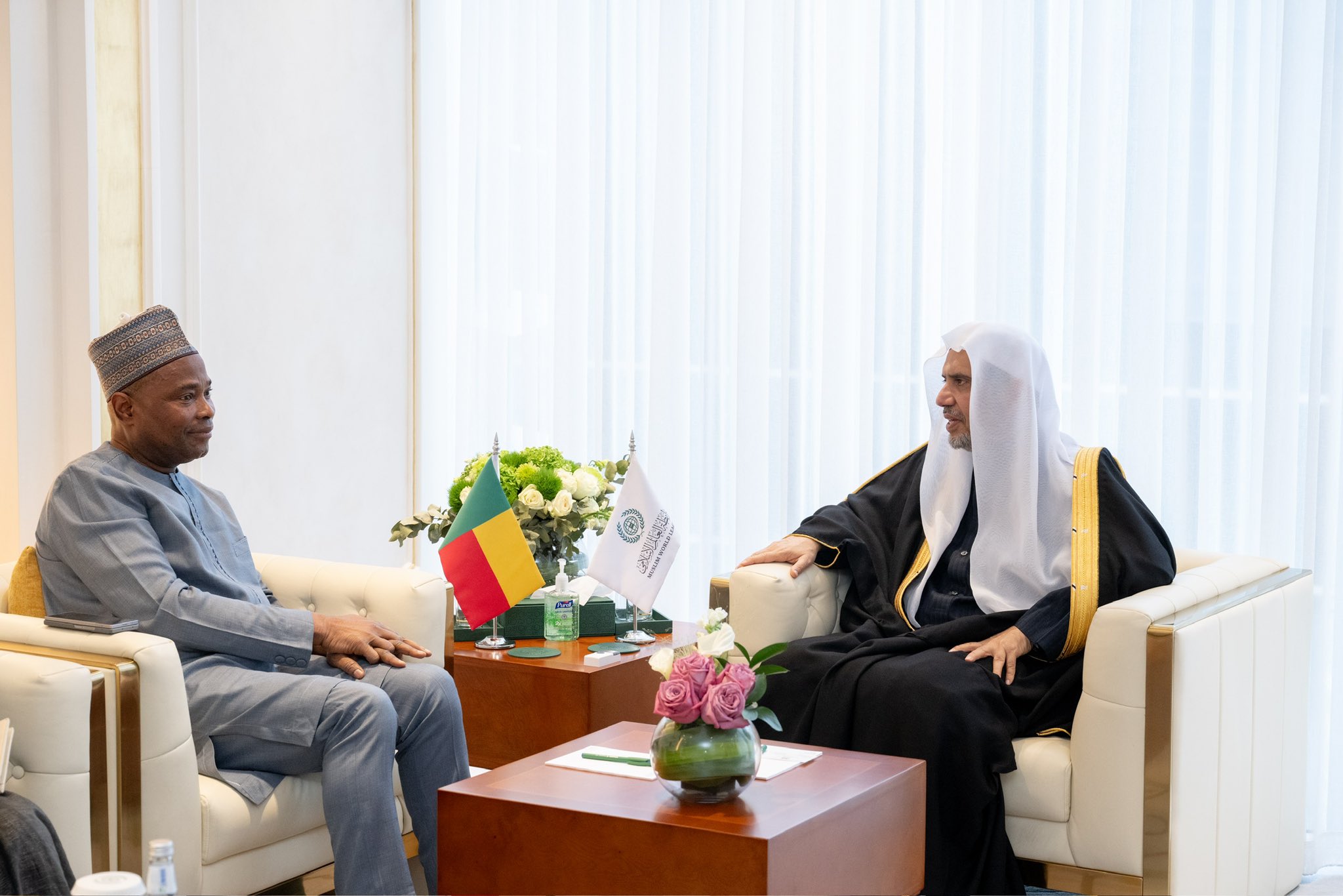 His Excellency Sheikh Dr. Mohammed Al-Issa, Secretary-General of the MWL and Chairman of the Organization of Muslim Scholars, met with His Excellency Mr. Adam Bagoudou Zakari