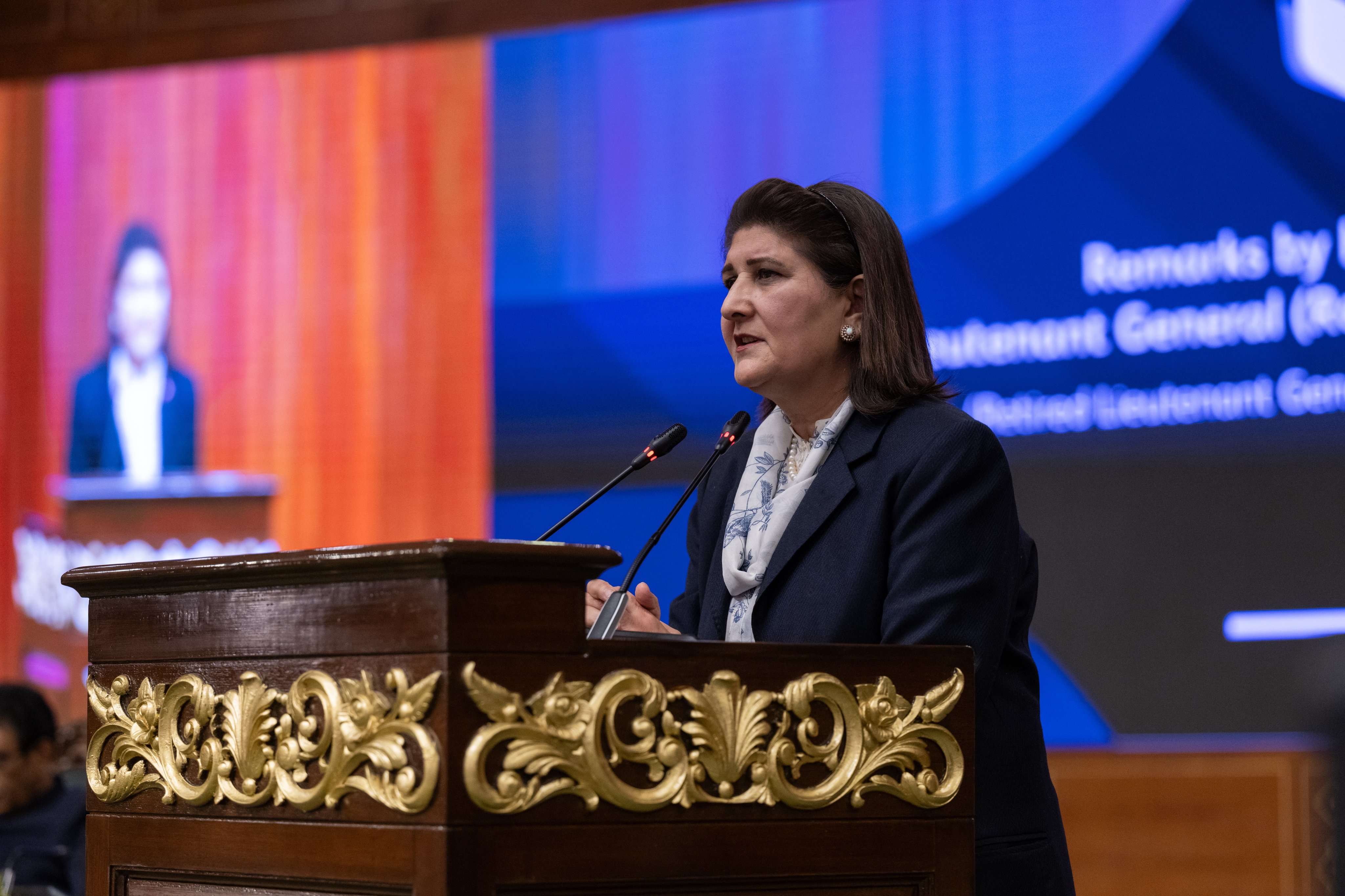 Lieutenant General Dr. Nigar Johar Khan, the first woman to attain the rank of lieutenant general in the Pakistan Army, stated during the conference launching the Muslim World League's initiative for Girl's Education Matters in Muslim Communities, held in Islamabad, the capital of Pakistan: