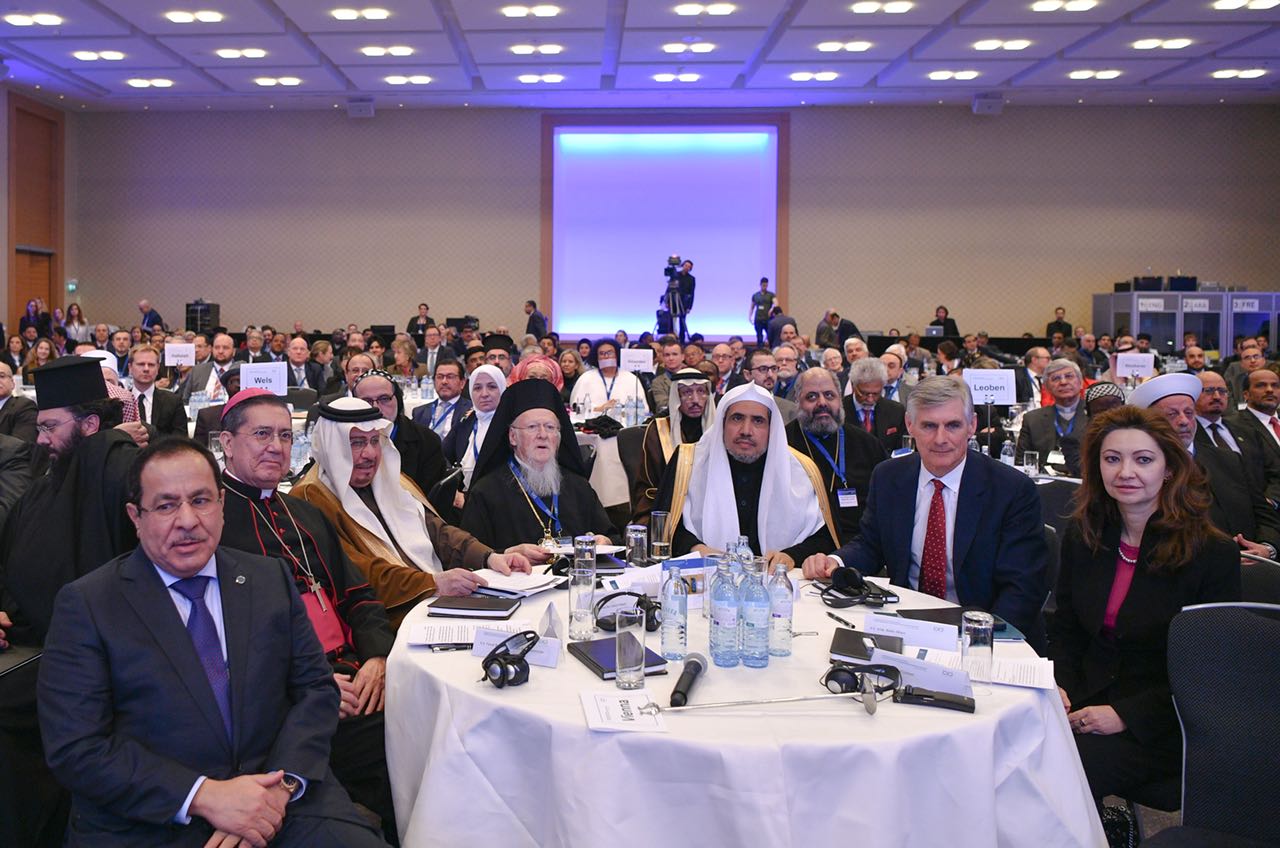 In a world-wide gathering of prominent religious leaders, pioneers of culture &amp; thought, a number of politicians &amp; media around the world, HE Dr. Mohammed Alissa, speaking at the opening of conference