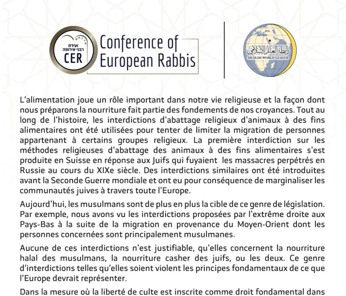 Une déclaration conjointe de la LIM & d’europeanrabbis appelle la Cour de justice de l’UE à prendre en considération les besoins des communautés religieuses et l’importance de construire une Europe de la diversité et de l'inclusion.