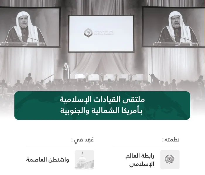 تحولٌ نوعي في العمل الإسلامي العالمي منطلقاً من الأمريكتين نظمته رابطة العالم الإسلامي‬⁩ في ملتقى: "القيادات الإسلامية في أمريكا الشمالية والجنوبية"؛