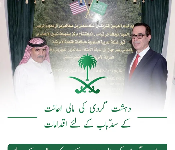 دہشت گردی کی مالی اعانت کے سدّباب کے لئے اقدامات: