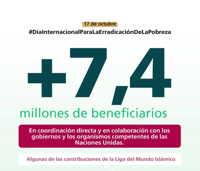 La Liga del Mundo Islámico continúa su labor humanitaria, inspirada en los valores del Islam, en todo el mundo, mediante la ejecución de proyectos e iniciativas cuyos beneficios alcanzan a millones de personas