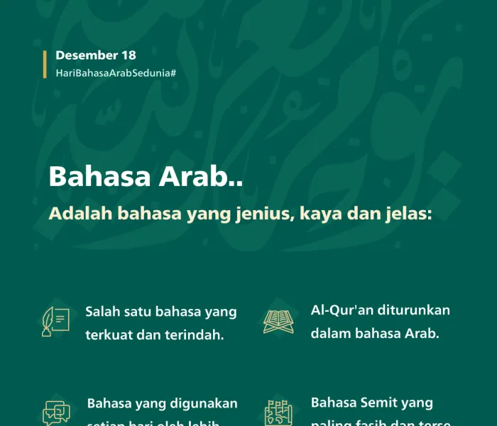 Lebih dari 400 juta orang di seluruh dunia menggunakannya: Bahasa Arab adalah "bahasa Al-Qur'an" dan ia adalah bahasa yang kaya dan indah.