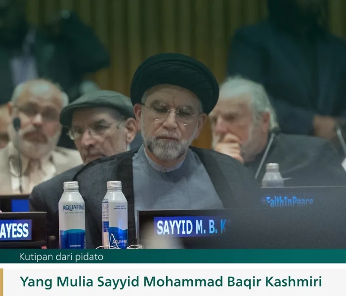 Kutipan dari pidato Yang Mulia Ny. Amina Mohammed, Wakil Sekretaris Jenderal Perserikatan Bangsa-Bangsa, pada peluncuran inisiatif "Membangun Jembatan Pemahaman & Perdamaian antara Timur & Barat", dari Markas Besar PBB di New York: