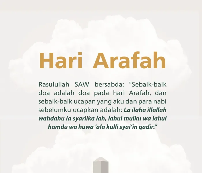 “La ilaha illallah wahdahu la syariika lah, lahul mulku wa lahul hamdu wa huwa ‘ala kulli syai’in qadir.”