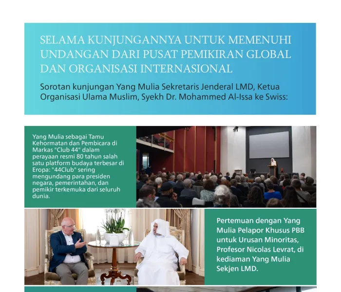 Yang paling menonjol adalah pidato di Forum Swiss untuk Kebijakan Internasional, dan Markas “Club 44” untuk "Studi Pemikiran":