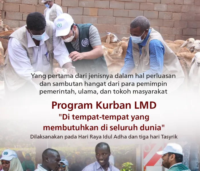 Kantor-kantor, pusat-pusat, dan perwakilan Liga Muslim Dunia di seluruh dunia melaksanakan program kurban pada “Hari Raya Idul Adha” dan “Tiga Hari Tasyrik” di seluruh negara yang membutuhkan, dengan sebagian besar tersebar di puluhan negara di Afrika dan Asia