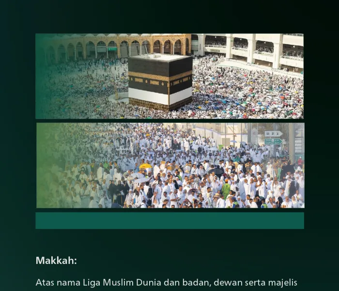 Ucapan selamat dari Liga Muslim Dunia atas suksesnya penyelenggaraan Haji tahun 1445 H ini: