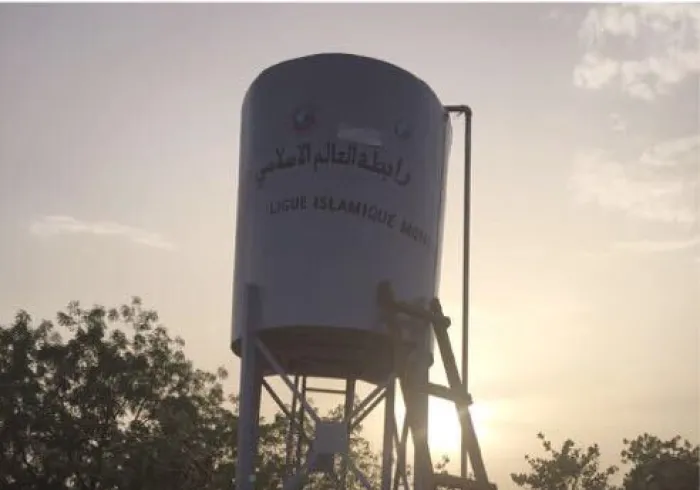 ‏نفذَّت رابطة العالم الإسلامي مشاريع خيرية في قرى أفريقية، من بينها آبارٌ بتقنية ضخ الألواح الشمسية (توفيراً لتكاليف الضخ المعتادة)