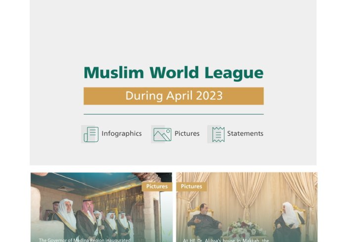 Muslim World League During April 2023 Infographics Pictures Statements
