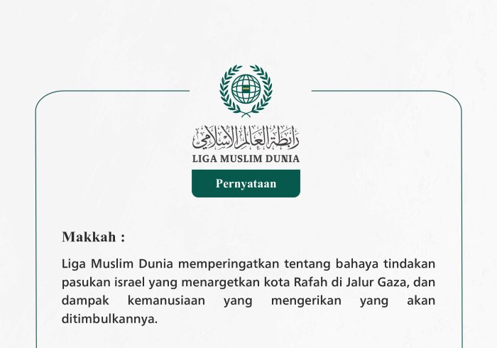 Pernyataan dari Liga Muslim Dunia: