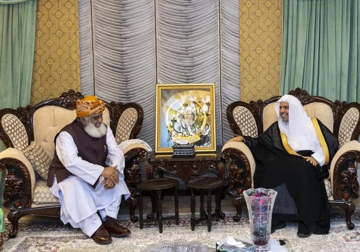 سیکرٹری جنرل عزت مآب شیخ ڈاکٹر محمد العیسی نے اسلام آباد میں برصغیر پاک وہند کی قدیم ترین جمعیت، جمعیت علمائے اسلام کے صدر مولانا فضل الرحمن سے ملاقات کی