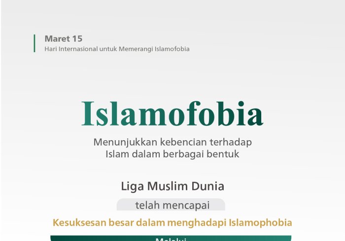 Dalam menghadapi “Islamofobia” yang penuh kebencian: