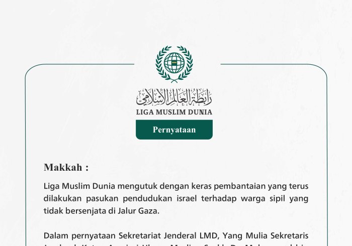 Pernyataan dari Liga Muslim Dunia: