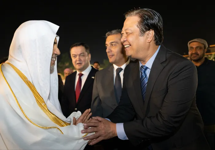 H.E. Muhammad Talha Mahmood, Chairman of the Senate Standing Committee on Defence of Pakistan, hosted a dinner in honor of H.E. Sheikh Dr. Mohammed Al-Issa, Secretary-General of the Muslim World League and Chairman of the Organization of Muslim Scholars