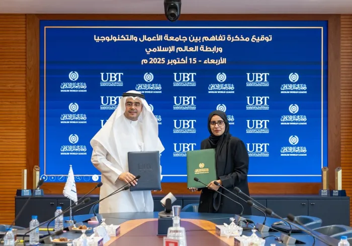 As part of its ongoing efforts to promote girls’ education in Muslim communities, the Muslim World League signed a memorandum of understanding with the University of Business and Technology to teach the Arabic language to non-native speakers