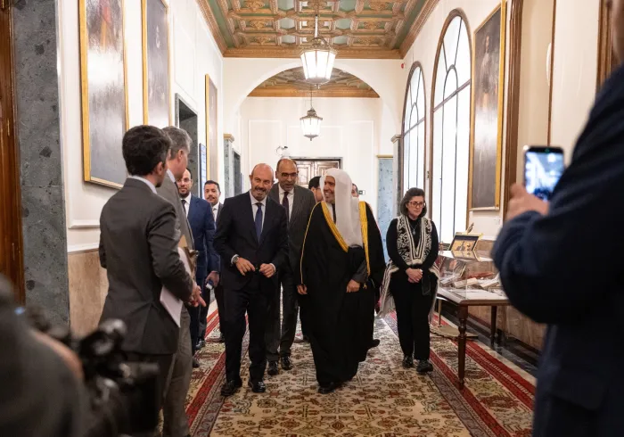The President of the Senate of Spain Receives the Secretary-General of the Muslim World League