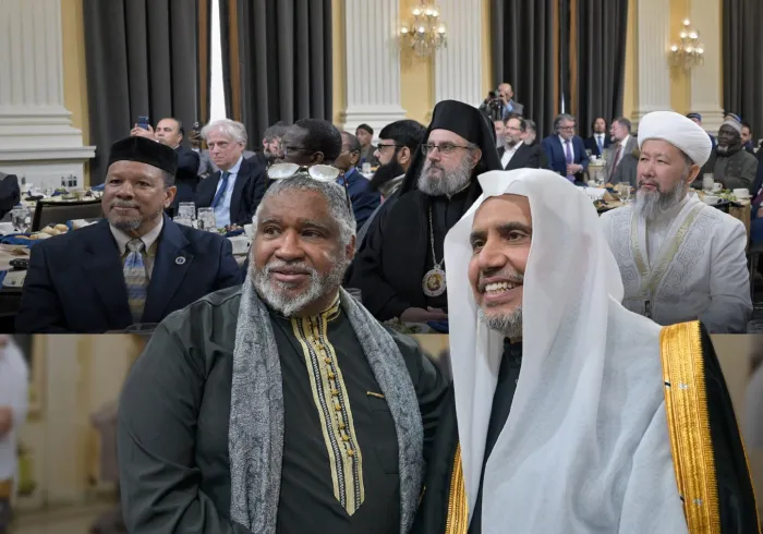 «رهبران اسلامی» که در مراسم تقدیر از دبیرکل ــ که از سوی اعضای: «دموکرات» و «جمهوری‌خواه» در کنگره آمریکا به پاس