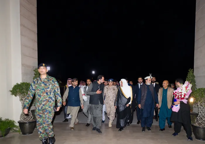 Upon receiving an official invitation from the Prime Minister of Pakistan to deliver the Eid AlFitr sermon at King Faisal Mosque in Islamabad, His Excellency Sheikh Dr. Mohammed Alissa,