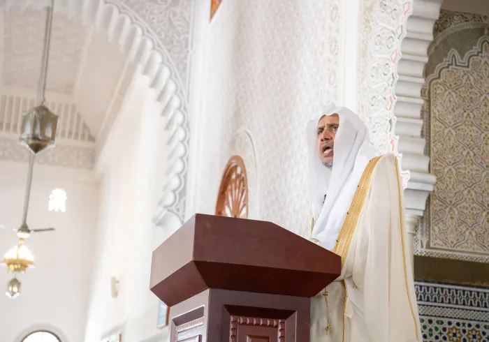 Currently underway: At the invitation of His Eminence, the Grand Imam of Tanzania and its scholars, His Excellency Sheikh Dr. Mohammed Alissa delivers the Friday Sermon in Dar es Salaam