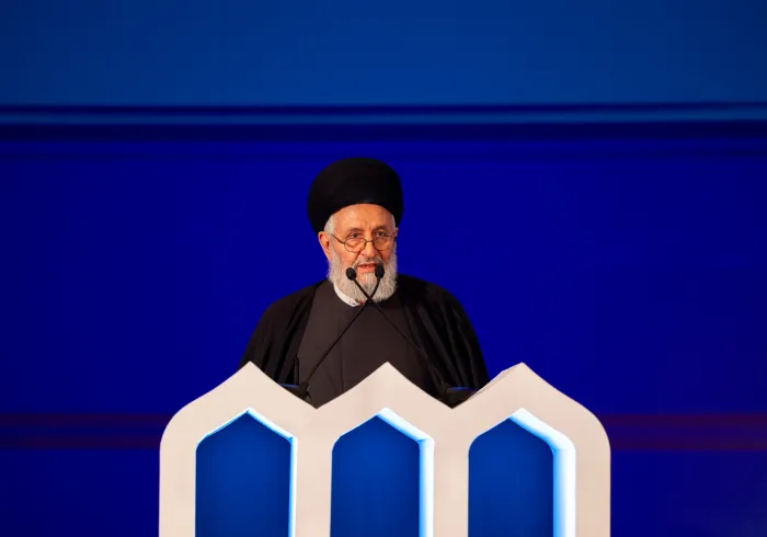 دبیرکل انجمن جهانی فقه اسلامی در کویت، جناب آیت‌الله سید دکتر ابوالقاسم الدیباجی، در دومین دوره کنفرانس ایجاد پل های ارتباطی میان مذاهب اسلامی: