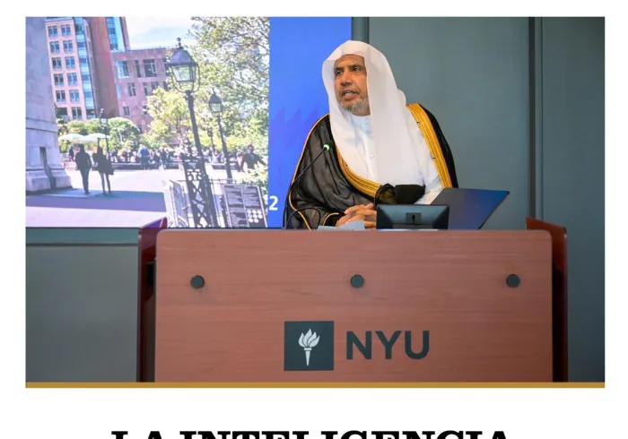 La prestigiosa Universidad de Nueva York recibió al Sheij Dr. Mohammed Al-Issa, Secretario General, para una conferencia seguida de un profundo intercambio con una élite de académicos e invitados al evento