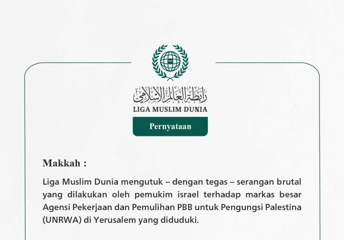 Pernyataan dari Liga Muslim Dunia: