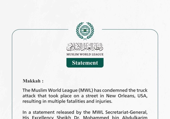 Statement from the Muslim World League: