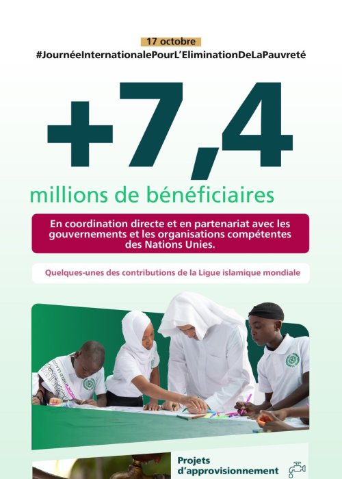 En conformité avec les valeurs de l’Islam fondées sur la miséricorde et la solidarité, qui enseignent que tout acte de bienveillance envers un être vivant est récompensé, et encouragent à secourir les personnes en détresse et à rapprocher les cœurs