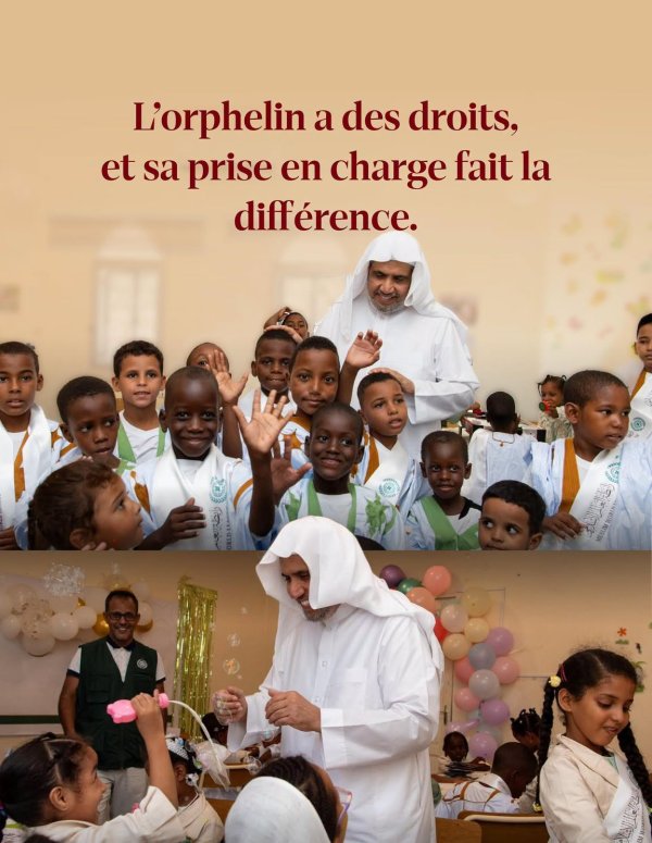 La Ligue islamique mondiale accorde une attention particulière aux orphelins dans plusieurs pays du monde, à travers ses programmes sociaux qui contribuent à répondre à leurs besoins essentiels