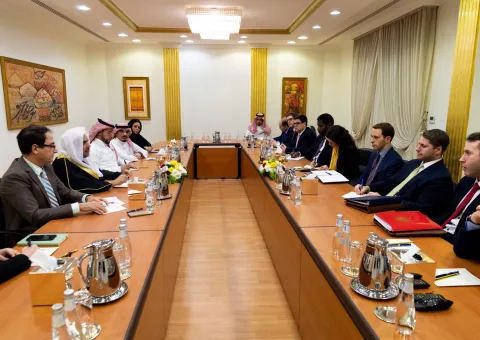 معالي الشيخ د ⁧‫محمد العيسى‬⁩ يلتقي مساء أمس بمكتبه في ⁧‫الرياض‬⁩ وفد الكونجرس الأمريكي.