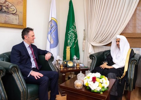 HE the SG of the MWL receives at his office in Riyadh Mr. Nathan Sales, the U.S. Coordinator for Counterterrorism