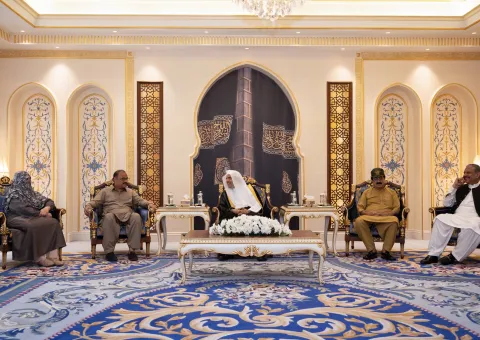 H.E. Sheikh Dr. Mohammed Al-Issa, received a high-level parliamentary delegation representing the various parties of the National Assembly of Pakistan (Parliament), in the presence of H.E. Mr. Ahmad Farooq, Ambassador of the Islamic Republic of Pakistan