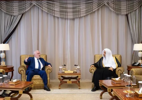 H.E. Sheikh Dr. Mohammed Al-Issa, Secretary-General of the Muslim World League (MWL) and Chairman of the Organization of Muslim Scholars, met with H.E. Dr. Mohammad Abu Al-Khair Shukri, the Syrian Minister of Endowments