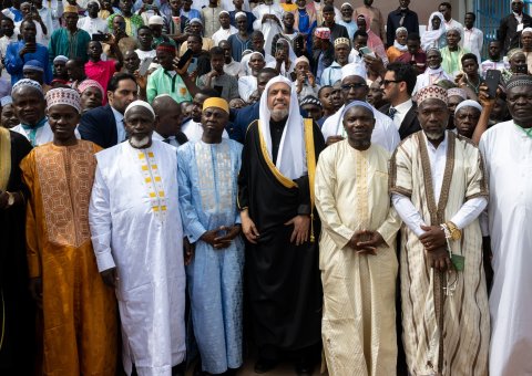 Footage from the opening of the Muslim World League's Qur’an Memorization Competition for the West African region, held at Estádio Lino Correia in the capital of Guinea-Bissau.