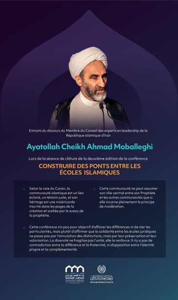 Extraits du discours de l’Ayatollah cheikh Ahmad Moballeghi, membre du Conseil des experts de la République islamique d’Iran, lors de la session de clôture de la deuxième édition de la conférence